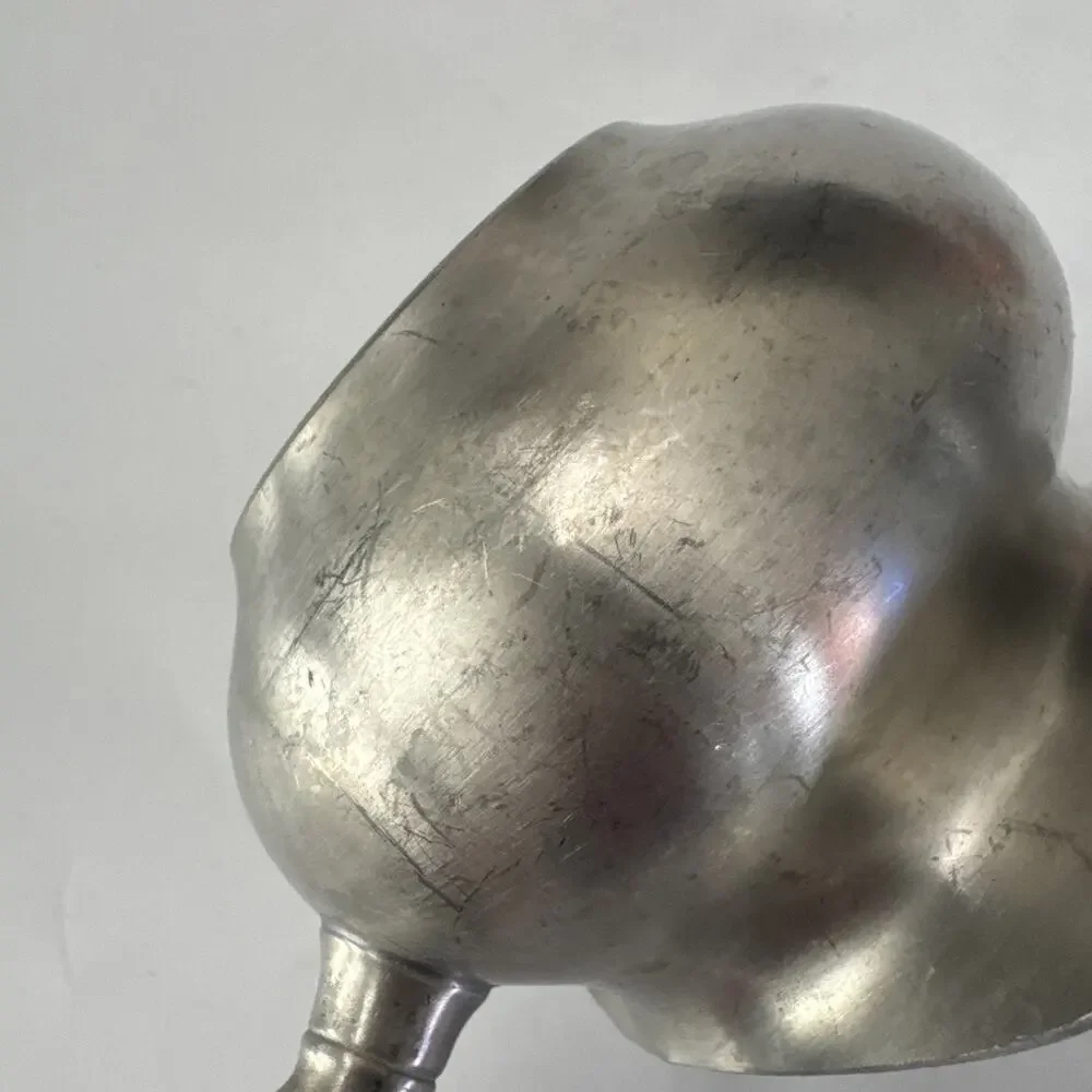 VTG Web Pewter 1175 Double Spout Butter Brandy Candy Warmer Wood Handle - Picture 11 of 12